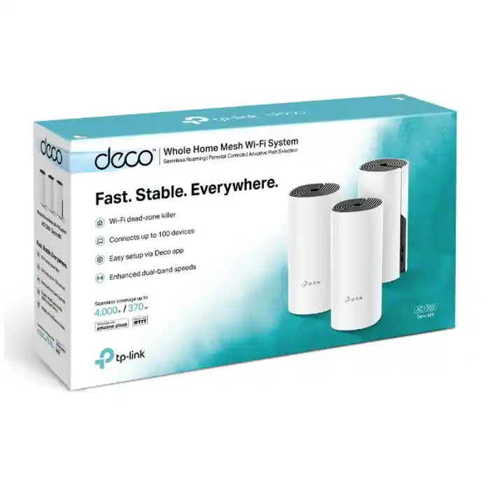 TP-Link Deco M4 AC1200 Mbps Gigabit Dual-Band Wi-Fi System (3-Pack)